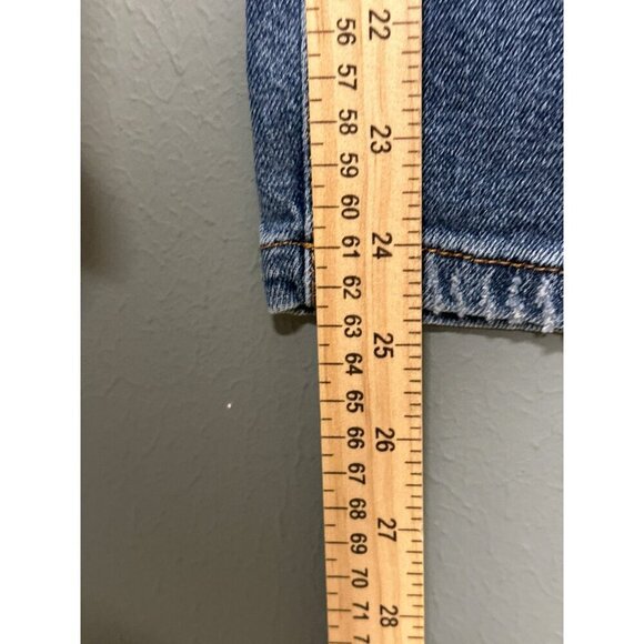 Wild Fable Women's 0 High Rise Straight Medium Wash Distressed Ripped Denim Jean - Picture 5 of 11